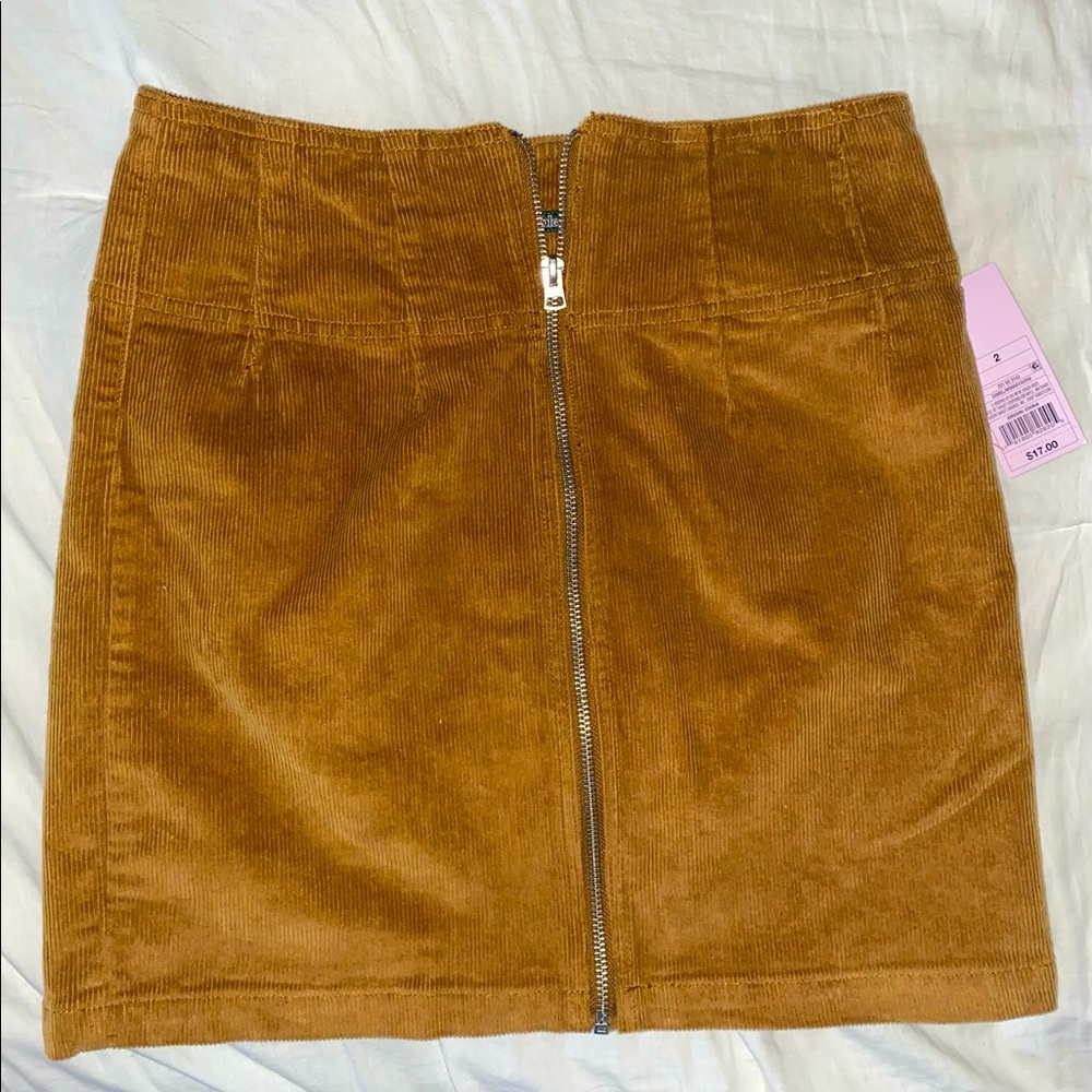 Brand new corduroy brown skirt